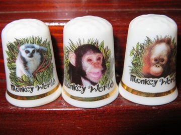 Naparstki Kolekcjonerskie zestaw małpi świat