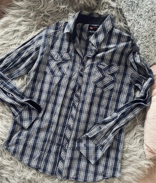 męska koszula Lee Cooper w kratkę slim fit L large