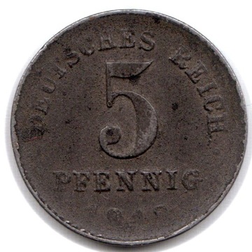 NIEMCY 5 fenigów 1918 A, KM#19