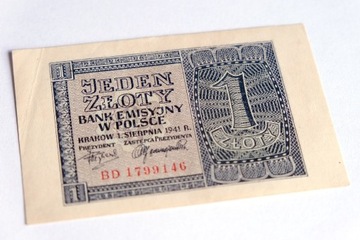 Banknot 1 zł 1941 r.