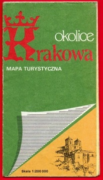 OKOLICE KRAKOWA mapa turystyczna 1986