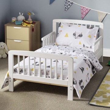 Łóżko dla dziecka 70x140 cm drewniane z barierkami