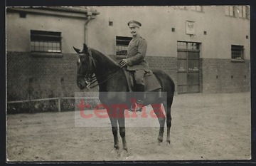 POZNAŃ Posen koszary żołnierz na koniu foto