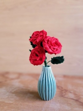 Bukiet róż - filc - czerwień - handmade