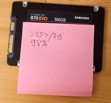 SSD Samsung 870 EVO 500Gb Jak nowy