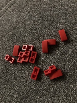 LEGO Czerwony skos 2x1 zaokr. 11477 6029946 12szt
