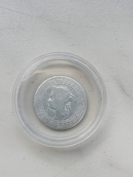 Ceylon 10 cents 1899 r Victoria srebro rzadka 