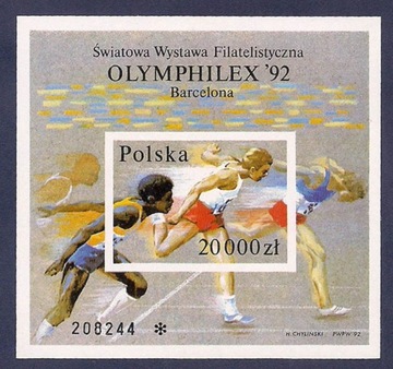 Blok 148A, fi 3244  ŚWF Olymphilex 92, 1992