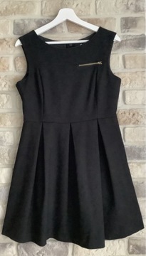 H&M sukienka czarna rozkloszowana r. L