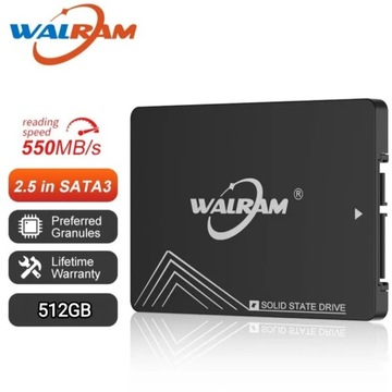 Dysk SSD WALRAM 512GB TLC 3D NAND Flash 550Mb/s!! 