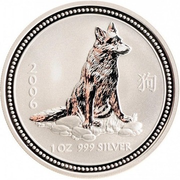 LUNAR I Rok Psa 2006 DOG pies piesek 1oz 1$