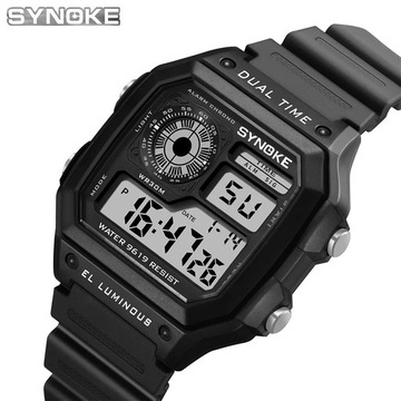 SYNOKE Zegarek Cyfrowy Chronograf Elektroniczny