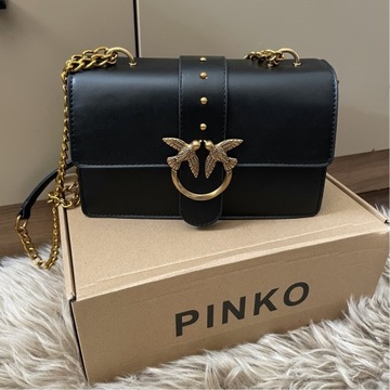 Pinko love classic nowa czarna torebka pudełkowa