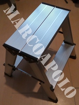 Drabina aluminiowa 2-stopniowa składana