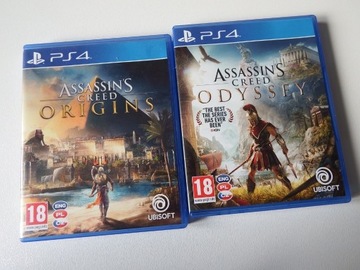 2 GRY PS4 Assassin's Creed ORIGINS PL + Odyssey PL