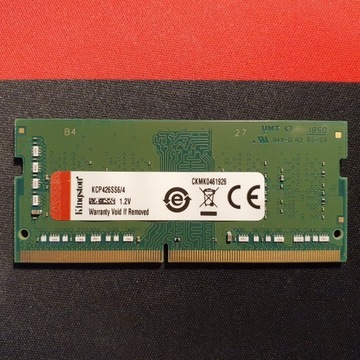 Kość RAM DDR4 SO-DIMM 4GB 2666 MHz KINGSTON