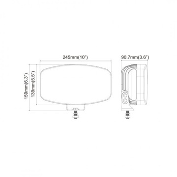 Halogen dalekosiężny poz.środek fullLED12/24Vslim 