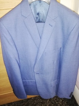 Nowy garnitur męski niebieski, super jakość 