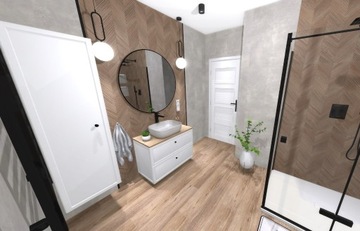 Projekt łazienki 3D/ Wizualizacja łazienki
