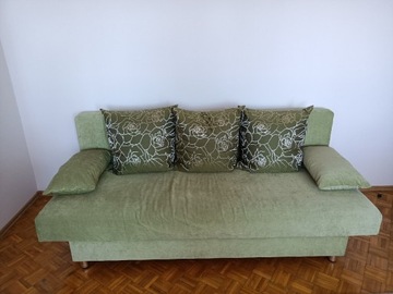 Sofa z funkcją spania groszkowa 190x85 
