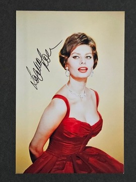 Sophia LOREN fotografia oryginalny AUTOGRAF