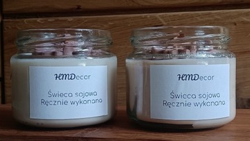 Świeca sojowa 100 % naturalna waga netto 220 g HMD