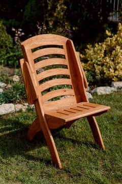 Krzesło ogrodowe drewniane taras typ X lamel 4