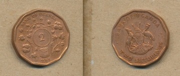 UGANDA Two Shillings 2 szylingi 1987 r.