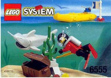 Zestaw klocków LEGO System 6555 Nurek głębinowy