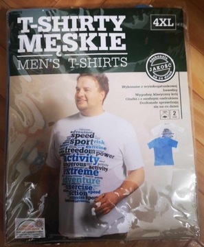 T-shirt męski okrągły dekolt  r. 4XL