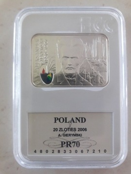 20 zł złotych Gierymski 2006 PR70 Folder