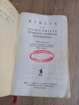 Pismo Święte Starego i Nowego Testamentu wydanie z 1975r.