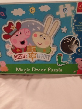 Puzzle peppa świeca w ciemności 