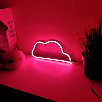 Neon LED chmurka ozdoba pokoju 