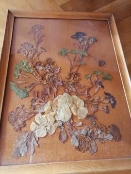Cepelia, obraz z suszonych kwiatow