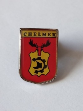 Herb miasta i gmina Chełmek przypinka pin odznaka