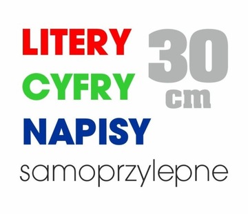 Litery, Cyfry i Napisy samoprzylepne wodoodporone!