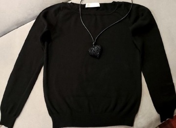 Sweter dzianinowy ZARA M/164 CZARNY