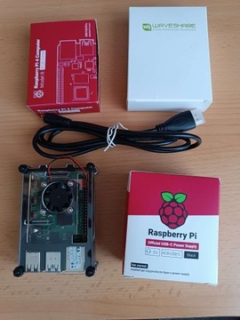 Raspberry Pi4B 4GB RAM + AKCESORIA + EKRAN LCD