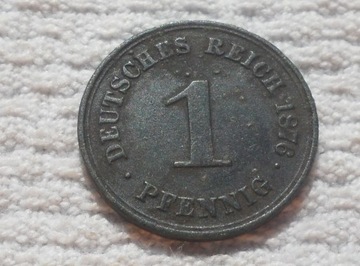 Niemcy Wilhelm 1 fenig pfennig 1876 A Berlin Prusy