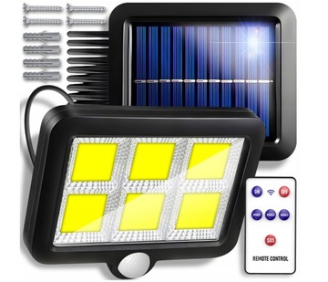 LAMPA SOLARNA Z CZUJNIKIEM RUCHU LED   + PILOT