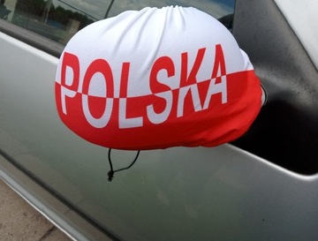 Flaga Polski  na lusterka samochodowe