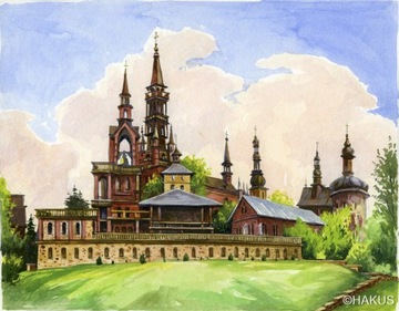 Obraz Akwarela - Licheń Stary, Kościół św. Doroty