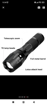 Latarka Cree Led T6 