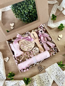 Zestaw upominkowy chrzest babyshower prezent