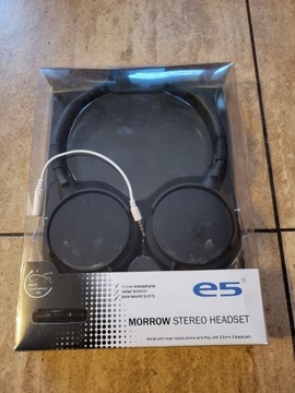 Nowe Słuchawki Biurowe Morrow Stereo Headset e5