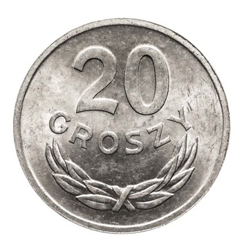 PRL, 20 groszy 1973, bez znaku mennicy. St. 1-