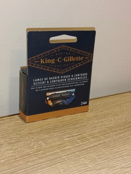 King C Gillette wkłady 3 szt. Oryginalne