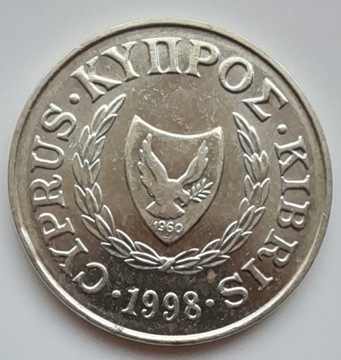 Cypr 5 centów, 1998