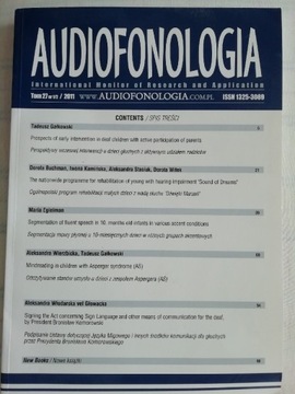 AUDIOFONOLOGIA Tom 27 nr 1/2 2011